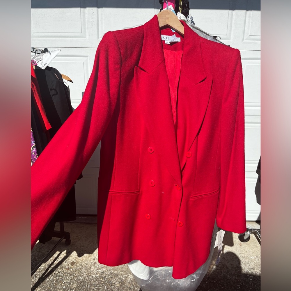 Scarlet Red Chaus Blazer Size 10